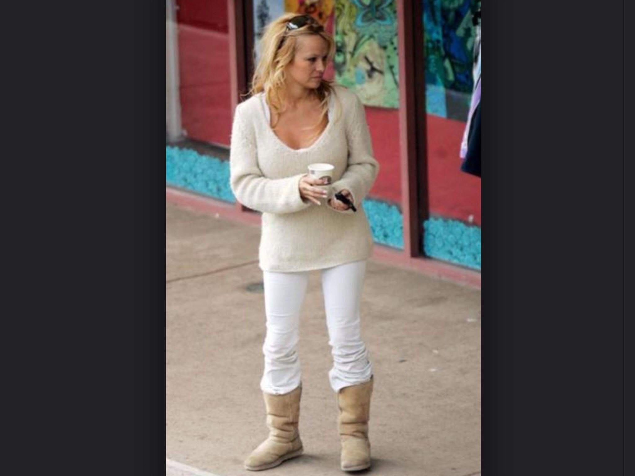 pam anderson ugg boots